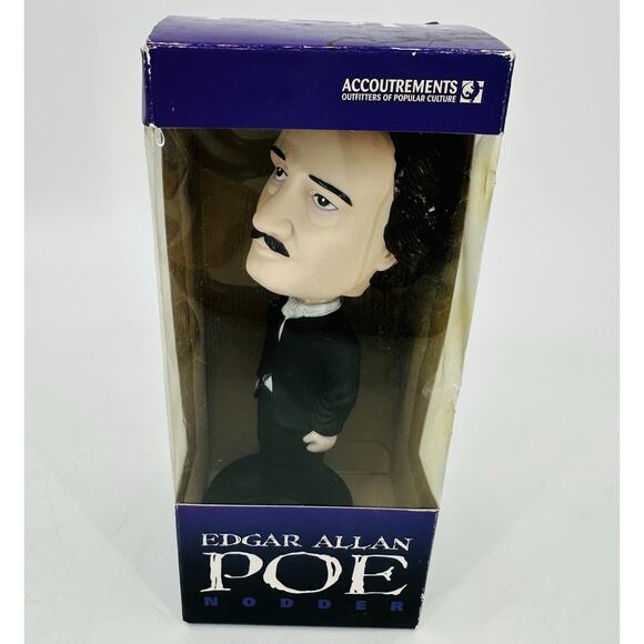Edgar Allen Poe Bobblehead Nodder by Accoutrements Bobblehead Doll Vintage 2004 - Picture 1 of 9